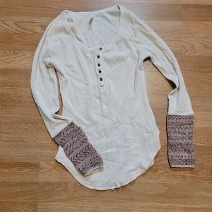 Free People Waffle Henley